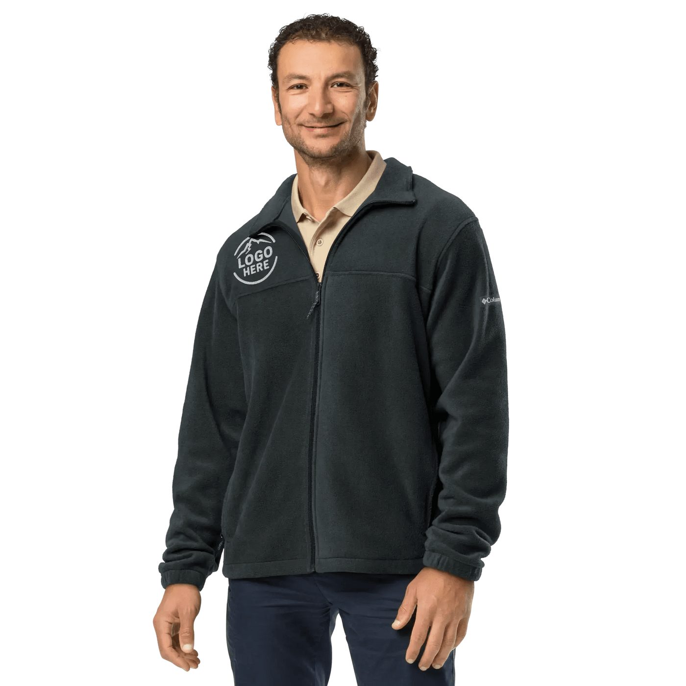 Columbia full zip fleece jacket with an embroidered chest logo by Arklavo